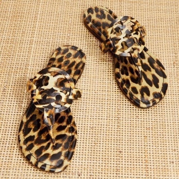 NEW Tory Burch MILLER Leopard Print Sandals - Picture 4 of 6